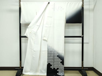 平和屋本店●極上　訪問着　花菱文　暈し染め　銀彩　逸品　CZAA4883s6