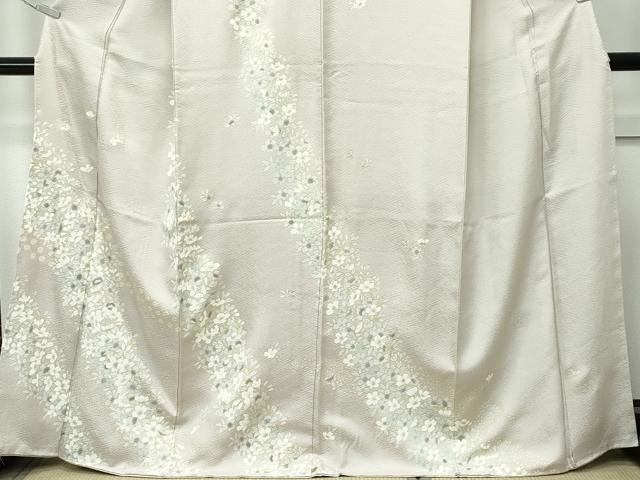 平和屋着物●極上　訪問着　草花文　金彩　亜麻色地　逸品　未使用　CZAA4884s6