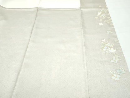 平和屋着物●極上　訪問着　草花文　金彩　亜麻色地　逸品　未使用　CZAA4884s6