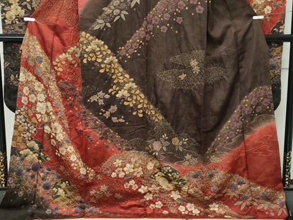 平和屋着物●極上　振袖　辻が花　絞り　暈し染め　金通し地　逸品　CZAA4889s6
