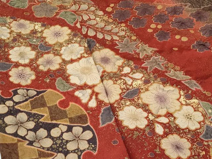 平和屋着物●極上　振袖　辻が花　絞り　暈し染め　金通し地　逸品　CZAA4889s6