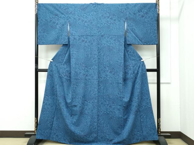平和屋着物●極上　洗える最高級着物　＜英＞はなぶさ謹製　小紋　型染め　草花文　逸品　CZAA4891s6