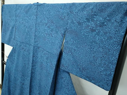 平和屋着物●極上　洗える最高級着物　＜英＞はなぶさ謹製　小紋　型染め　草花文　逸品　CZAA4891s6