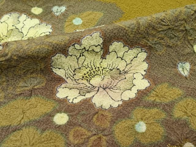 平和屋着物●極上　吉乃一廉　幻の辻が花　訪問着　絞り　草花霞文　金彩　逸品　CZAA4892s6