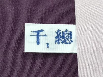 平和屋本店＃極上　創業460年・千總　羽織　刺繍　御所解文　似せ紫色地　羽織紐付き　逸品　CZAA4893s6