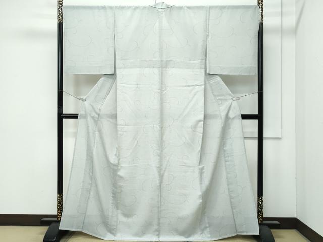 平和屋着物＊極上 夏物 洗える最高級着物 ＜英＞はなぶさ謹製 小紋 縦絽 唐草文 逸品 CZAA4898s6