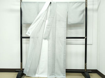 平和屋着物＊極上 夏物 洗える最高級着物 ＜英＞はなぶさ謹製 小紋 縦絽 唐草文 逸品 CZAA4898s6