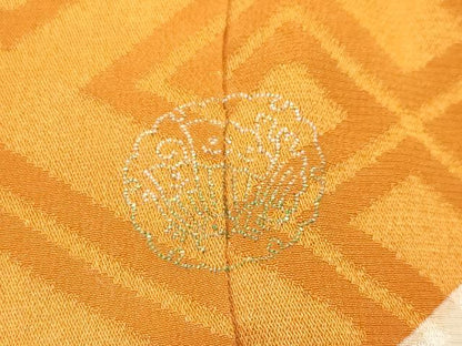 平和屋着物●極上　アンティーク　大正ロマン　小振袖　駒刺繍　花車文　暈し染め　金銀彩　逸品　CZAA4906s6