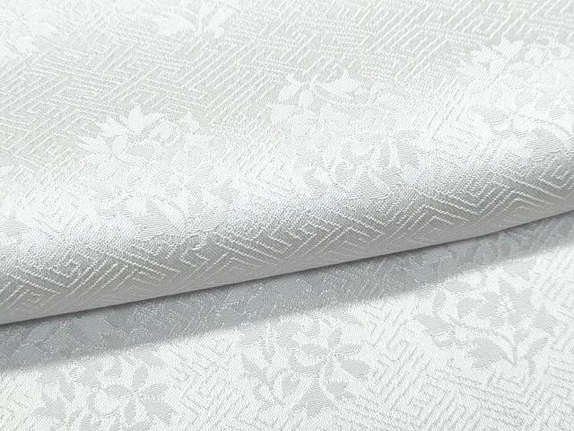 平和屋本店●極上　皇室献上作家　藤井寛監修　色無地　枯野色　草花地紋　逸品　CZAA4911s6