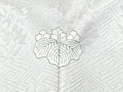 平和屋本店●極上　皇室献上作家　藤井寛監修　色無地　枯野色　草花地紋　逸品　CZAA4911s6