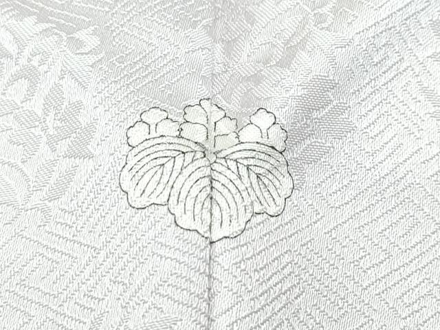 平和屋本店●極上　皇室献上作家　藤井寛監修　色無地　枯野色　草花地紋　逸品　CZAA4911s6