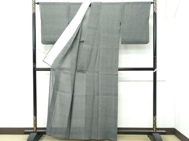 平和屋本店＊極上　夏物　本場大島紬　夏大島　160亀甲　総詰め　仙斎茶色地　逸品　CZAA4916s6