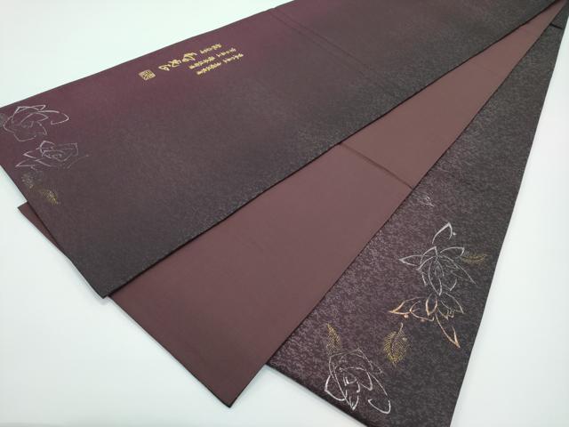 平和屋本店●極上　金彩友禅　卓越技能者・名工・和田光正　太鼓柄袋帯　薔薇　バラ　金銀彩　逸品　CZAA4921s6
