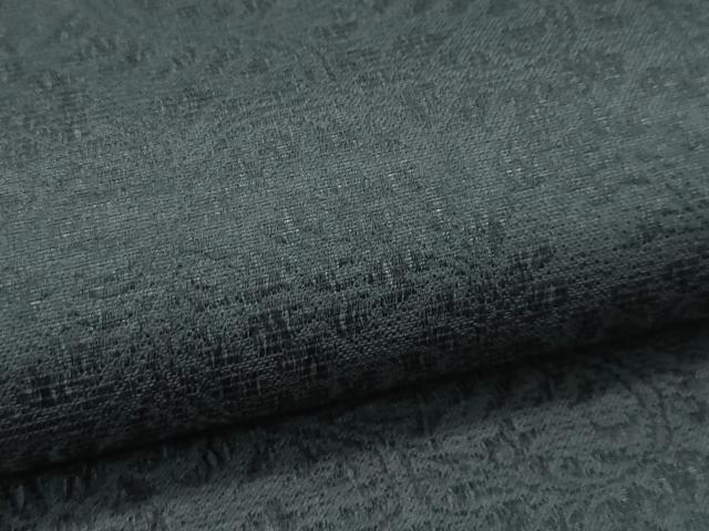 平和屋着物●極上　世界的友禅作家　千地泰弘　スリーシーズン　春夏秋　両面　六通柄袋帯　鳳凰唐草文　黒地　金銀糸　逸品　CZAA4941s6