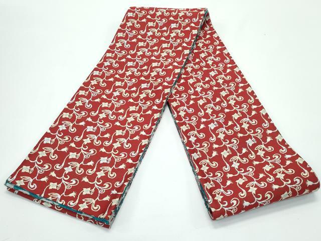 平和屋着物●極上　両面　半幅帯　舞花文　逸品　未使用　CZAA4943s6