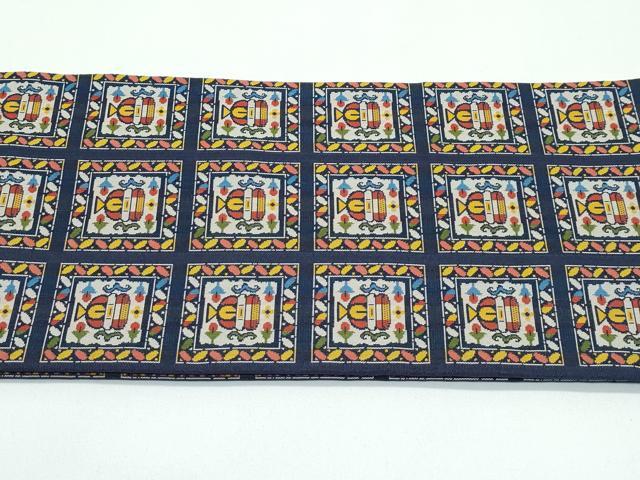 平和屋着物●極上 つけ帯 コプト花盃文 逸品 CZAA4944s6