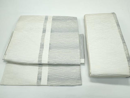平和屋着物●極上 伝統工芸士 真鍋丈助 つけ帯 間道 銀糸 逸品 CZAA4945s6