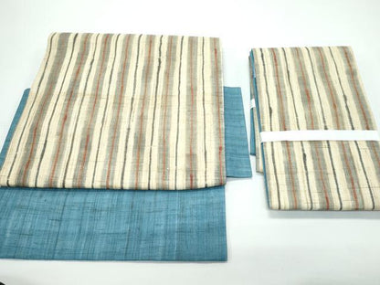 平和屋着物＊極上　夏物　つけ帯　間道　麻　逸品　未使用　CZAA4949s6