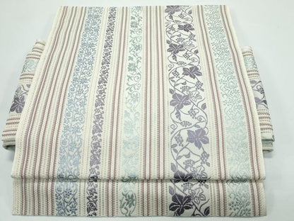 平和屋着物＊極上 夏物 本場筑前博多織 つけ帯 ワンタッチ 草花間道 逸品 未使用 CZAA4951s6