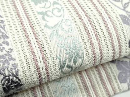 平和屋着物＊極上 夏物 本場筑前博多織 つけ帯 ワンタッチ 草花間道 逸品 未使用 CZAA4951s6