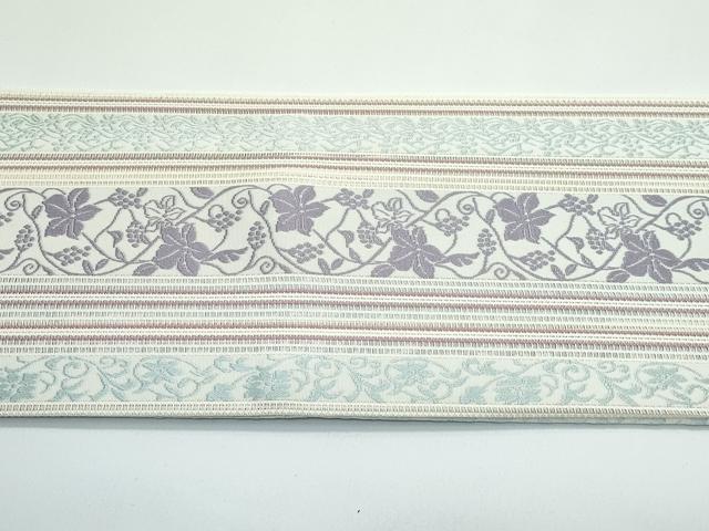 平和屋着物＊極上 夏物 本場筑前博多織 つけ帯 ワンタッチ 草花間道 逸品 未使用 CZAA4951s6