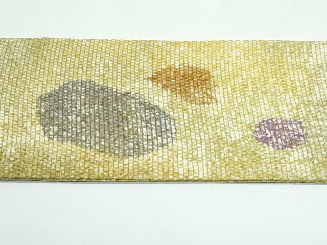 平和屋着物●極上　九寸名古屋帯　作家物　抽象文　逸品　未使用　CZAA4955s6