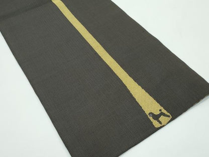 平和屋着物●極上　九寸開き名古屋帯　紬地　犬　逸品　CZAA4959s6