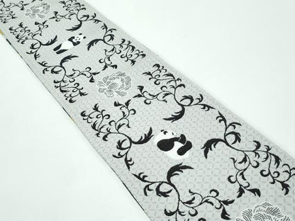 平和屋本店●極上 西陣 田中伝 両面 半幅帯 竹 パンダ ぱんだ 逸品 未使用 CZAA4960s6