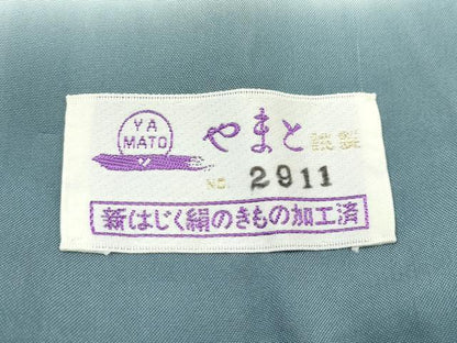 平和屋着物●極上　本場大島紬　白大島　９マルキ　草花文　栄信創　山本織物謹製　やまと誂製　証紙付き　逸品　未使用　CZAA4963s6
