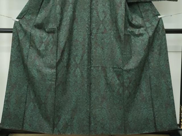 平和屋着物●極上　本場大島紬　吉三郎　９マルキ　樹林花文　反端付き　逸品　CZAA4964s6