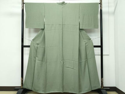 平和屋着物●極上　色無地　柳茶色　逸品　CZAA4966s6