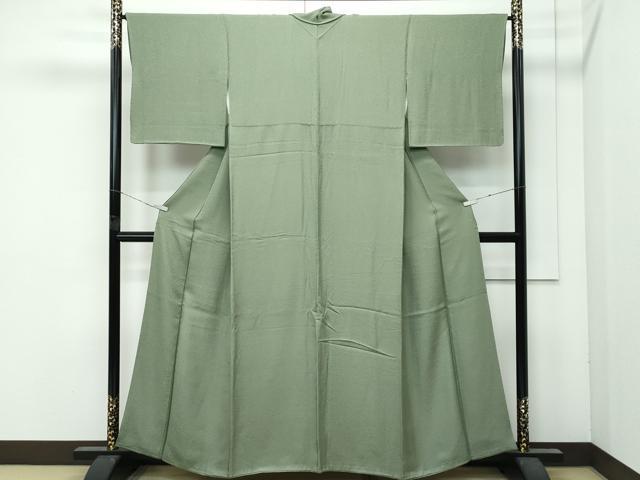 平和屋着物●極上　色無地　柳茶色　逸品　CZAA4966s6
