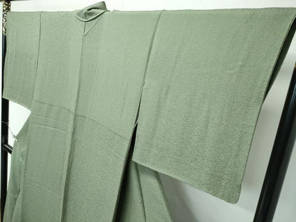 平和屋着物●極上　色無地　柳茶色　逸品　CZAA4966s6