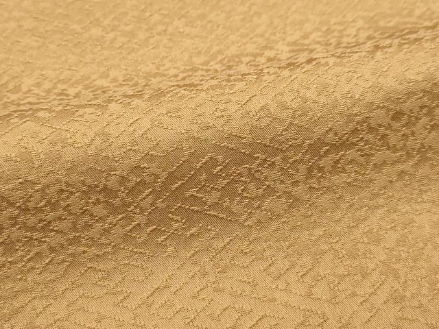 平和屋着物●極上　色無地　黄唐茶色　紗綾形地紋　逸品　CZAA4967s6