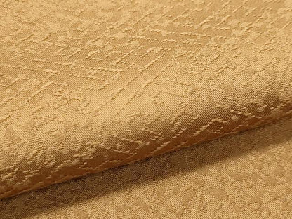 平和屋着物●極上　色無地　黄唐茶色　紗綾形地紋　逸品　CZAA4967s6