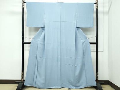平和屋着物●極上　色無地　湊鼠色　逸品　CZAA4968s6
