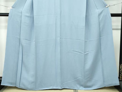 平和屋着物●極上　色無地　湊鼠色　逸品　CZAA4968s6