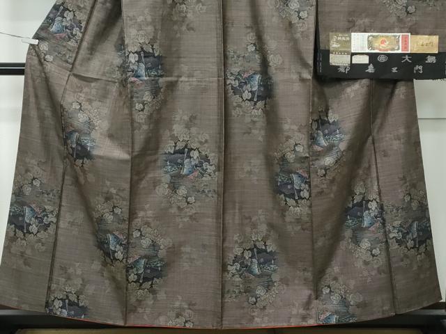 平和屋着物●極上　都喜ヱ門　本場大島紬　９マルキ　西欧の夢　藤絹織物謹製　証紙付き　逸品　CZAA4971s6