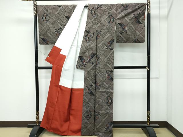 平和屋着物●極上　都喜ヱ門　本場大島紬　7マルキ　華の浪漫　向ノリ子作　藤絹織物謹製　証紙付き　逸品　CZAA4974s6
