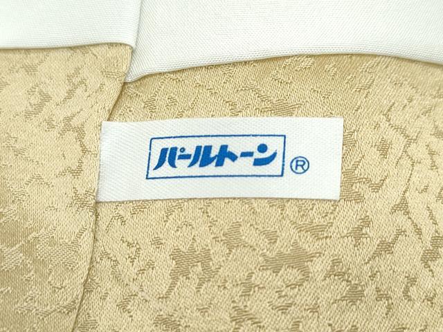 平和屋着物●極上　訪問着　駒刺繍　絞り　松竹梅吉祥草花文　暈し染め　金彩　榛色地　逸品　CZAA4982s6