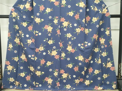 平和屋着物●極上　ファッションデザイナー 花井幸子　小紋　草花文　金彩　褐色地　逸品　未使用　CZAA4985s6