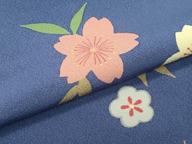 平和屋着物●極上　ファッションデザイナー 花井幸子　小紋　草花文　金彩　褐色地　逸品　未使用　CZAA4985s6