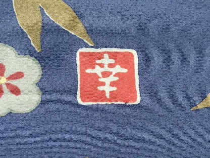平和屋着物●極上　ファッションデザイナー 花井幸子　小紋　草花文　金彩　褐色地　逸品　未使用　CZAA4985s6