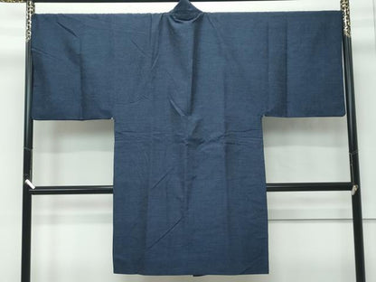 平和屋着物●極上　男性　道中着　ロング丈　結城紬　杢　逸品　CZAA4986s6