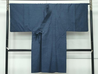平和屋着物●極上　男性　道中着　ロング丈　結城紬　杢　逸品　CZAA4986s6