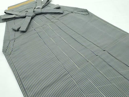 平和屋着物●極上　男性　馬乗り袴　縞　逸品　未使用　CZAA4987s6