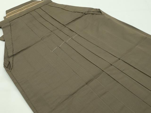 平和屋着物●極上　男性　馬乗り袴　縞　逸品　未使用　CZAA4988s6