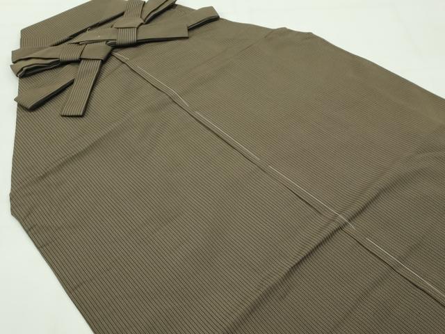 平和屋着物●極上　男性　馬乗り袴　縞　逸品　未使用　CZAA4988s6