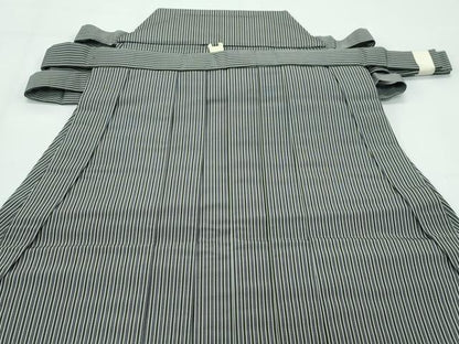 平和屋着物●極上　男性　馬乗り袴　縞　逸品　未使用　CZAA4990s6