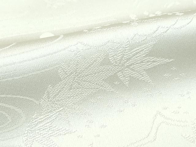 平和屋着物●極上　色無地　砂色　流水草花地紋　逸品　CZAA4996s6